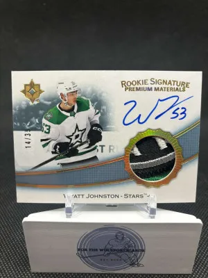 Wyatt Johnston Ultimate Rookie Signature Premium Materials /35 front